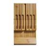 Ruboxa 12 Slot Bamboo Knife Drawer Organizer