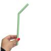 Market Finds 4 Pack Mint Silicone Reusable Straws with Cleaning Brush