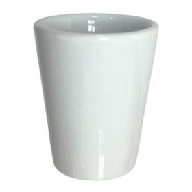 1.5oz White Ceramic Shot Cup