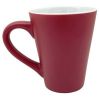 14oz Medium Maroon Ceramic Cafe Mug with White Interior