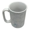 11oz White Marble C-Handle Ceramic Mug