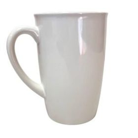 14oz White Elegant Ceramic Mug