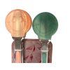 Cook with Color 2 Piece 7" Smile Stainless Steel Mini Tong Set in Green and Yellow