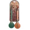 Cook with Color 2 Piece 7" Smile Stainless Steel Mini Tong Set in Green and Yellow
