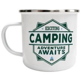 Top Guy Enamel Mug with Camping Design