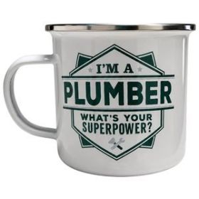 Top Guy Enamel Mug with Plumber Design