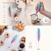 Peach Street Milk Frother in Teal and Pink