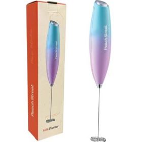 Peach Street Milk Frother in Teal and Pink