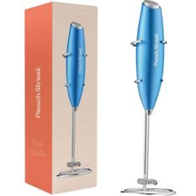 Peach Street Milk Frother with Stand in Blue