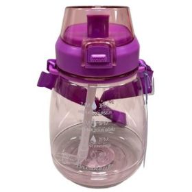Breakout 44oz Motivational Plastic Water Bottle with Carry Strap in Purple