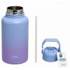 Sarina Hydro 64 Oz Ambitious Insulated Stainless Steel Water Bottle with Dual Sip & Straw Lid In Blue & Purple Ombre