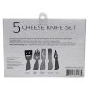 5 Piece Colorful Non Stick Smiley Faces Cheese Knives Set