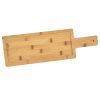Bamboo Charcuterie Serving Board with Handle and Riser