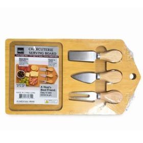 Cheese Server Board with Accessories Set