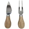 Cheese Board Serving Set with 2 Stainless Steel Cheese Knives
