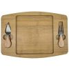 Cheese Board Serving Set with 2 Stainless Steel Cheese Knives