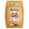 Cheese Board Serving Set with 2 Stainless Steel Cheese Knives