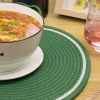 Hot Pot Dish Placemat Trivet Round Cotton Pad