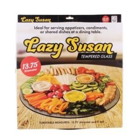 Turntable Rotating Round Glass Serving Tray Platter