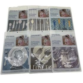 Assorted Design Waterproof Kitchen Apron with Pockets