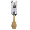4 Assorted Bamboo Utensil with Rubber Handles, Slotted Spoon, Spatulas & Serving Spoon