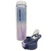 Sparkling 20 Oz Blue Plastic Water Bottle with Safety Lock and Handle