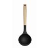 Assorted Colors Silicone Soup Ladle with Wooden Handle
