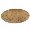 Rotating Charcuterie Board with Love Food Engraved Wording