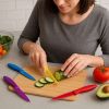 4 Pack Colorful Paring Knife Set with Protective Covers
