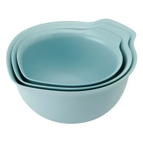 3-Piece Nesting Plastic Mixing Bowl Set, Mineral Water