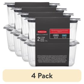 (4 pack)Food Storage Container, Medium Deep, 4.7 Cup, 2-Pack