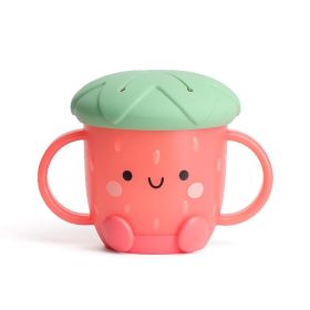 Toddler Snack Cup - Spill-Proof Snack Cup for Toddlers with Soft Silicone Lid for Easy Food Access - Easy-To-Hold Kids Snacks Container With Hand