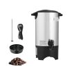 Commercial Coffee Urn, 40 Cup 6 L Hot Beverage Dispenser with Dripless Faucet, Quick-Brewing Commercial Coffee Maker, with Stainless Steel Liner