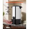 Commercial Coffee Urn, 40 Cup 6 L Hot Beverage Dispenser with Dripless Faucet, Quick-Brewing Commercial Coffee Maker, with Stainless Steel Liner
