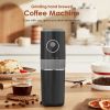 Plum Chef Portable Electric Coffee Grinder and Hand Brew Coffee Maker, 4 in 1 Wireless Travel Coffee Machine with 1500mAh Battery