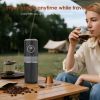 Plum Chef Portable Electric Coffee Grinder and Hand Brew Coffee Maker, 4 in 1 Wireless Travel Coffee Machine with 1500mAh Battery